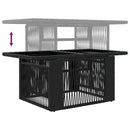 vidaXL Kerti Kanapé Szett 12 db Fekete és krémfehér polirattan