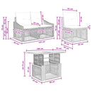 vidaXL Kerti Kanapé Szett 7 db Szürke és sötétszürke polirattan