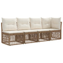 vidaXL Kerti Kanapé Szett 9 db Beige és Krémszínű polirattan