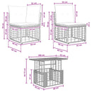 vidaXL Kerti Kanapé Szett 13 db Természetes és Krémszínű Fehér