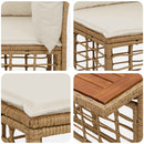 vidaXL Kerti Kanapé Szett 13 db Természetes és Krémszínű Fehér