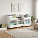 vidaXL Média Polcok Szett 3 db Fehér 212 x 46 x 112 cm Szerelt Fa