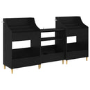 vidaXL Média Polcok Szett 3 db Fekete Tölgy 212 x 46 x 112 cm