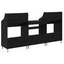 vidaXL Média Polcok Szett 3 db Fekete Tölgy 212 x 46 x 112 cm