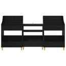 vidaXL Média Polcok Szett 3 db Fekete Tölgy 212 x 46 x 112 cm