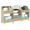 vidaXL Média Polcok Szett 3 db Sonoma Tölgy 212 x 46 x 112 cm