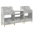 vidaXL Média Polcok Szett 3 db Betonszürke 212 x 46 x 112 cm