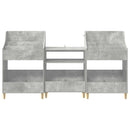 vidaXL Média Polcok Szett 3 db Betonszürke 212 x 46 x 112 cm