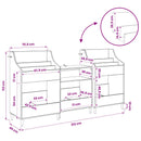 vidaXL Média Polcok Szett 3 db Betonszürke 212 x 46 x 112 cm