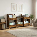 vidaXL Média Polcok Szett 3 db Füstös Tölgy 212 x 46 x 112 cm