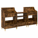 vidaXL Média Polcok Szett 3 db Füstös Tölgy 212 x 46 x 112 cm