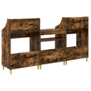 vidaXL Média Polcok Szett 3 db Füstös Tölgy 212 x 46 x 112 cm