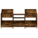 vidaXL Média Polcok Szett 3 db Füstös Tölgy 212 x 46 x 112 cm