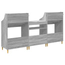 vidaXL Média Polcok Szett 3 db Szürke Sonoma 212 x 46 x 112 cm