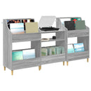 vidaXL Média Polcok Szett 3 db Szürke Sonoma 212 x 46 x 112 cm