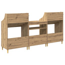 vidaXL Média Polcok Szett 3 db Kézműves Tölgy 212 x 46 x 112 cm