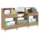 vidaXL Média Polcok Szett 3 db Kézműves Tölgy 212 x 46 x 112 cm