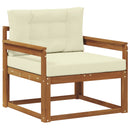 vidaXL Kültéri középső kanapé Természetes