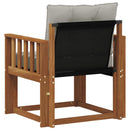 vidaXL Kültéri kanapé Tömör Akácfa Természetes és Világosszürke