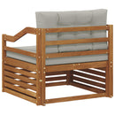 vidaXL Kültéri kanapé Solid Acacia Wood Természetes és Világosszürke