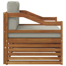 vidaXL Kültéri kanapé Solid Acacia Wood Természetes és Világosszürke