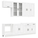 vidaXL Konyhai Egység KALMAR 8 pcs Fehér Szerelt Fa
