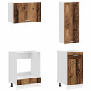 vidaXL Konyhai Egység LYON 8 pcs Antik Fa Szerelt Fa