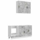 vidaXL Konyhai Egység KALMAR 5 pcs Betonszürke Szerelt Fa