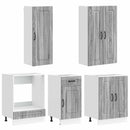 vidaXL Konyhai Egység KALMAR 5 pcs Szürke Sonoma Szerelt Fa