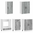 vidaXL Konyhai Egység LUCCA 5 pcs Szürke Sonoma Szerelt Fa