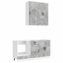 vidaXL Konyhai Egység LUCCA 5 pcs Betonszürke Szerelt Fa