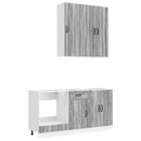 vidaXL Konyhai Egység LUCCA 5 pcs Szürke Sonoma Szerelt Fa