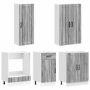 vidaXL Konyhai Egység LUCCA 5 pcs Szürke Sonoma Szerelt Fa