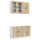vidaXL Konyhai Egység KALMAR 4 pcs Sonoma Tölgy Szerelt Fa