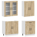 vidaXL Konyhai Egység KALMAR 4 pcs Sonoma Tölgy Szerelt Fa