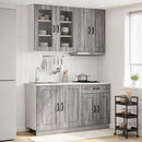 vidaXL Konyhai Egység KALMAR 4 pcs Szürke Sonoma Szerelt Fa