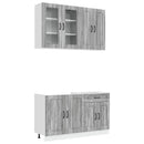 vidaXL Konyhai Egység KALMAR 4 pcs Szürke Sonoma Szerelt Fa