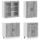 vidaXL Konyhai Egység KALMAR 4 pcs Szürke Sonoma Szerelt Fa