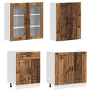 vidaXL Konyhai Egység KALMAR 4 pcs Antik Fa Szerelt Fa