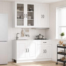 vidaXL Konyhai Egység KALMAR 4 pcs Fehér Szerelt Fa
