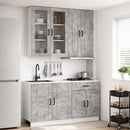 vidaXL Konyhai Egység KALMAR 4 pcs Betonszürke Szerelt Fa