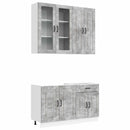 vidaXL Konyhai Egység KALMAR 4 pcs Betonszürke Szerelt Fa