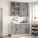 vidaXL Konyhai Egység KALMAR 4 pcs Szürke Sonoma Szerelt Fa