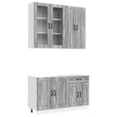 vidaXL Konyhai Egység KALMAR 4 pcs Szürke Sonoma Szerelt Fa
