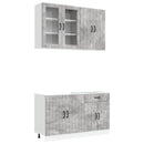 vidaXL Konyhai Egység LUCCA 4 pcs Betonszürke Szerelt Fa