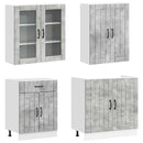 vidaXL Konyhai Egység LUCCA 4 pcs Betonszürke Szerelt Fa