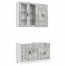 vidaXL Konyhai Egység LUCCA 4 pcs Betonszürke Szerelt Fa