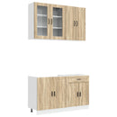 vidaXL Konyhai Egység PORTO 4 pcs Sonoma Tölgy Szerelt Fa