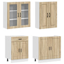 vidaXL Konyhai Egység PORTO 4 pcs Sonoma Tölgy Szerelt Fa