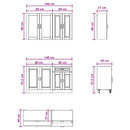 vidaXL Konyhai Egység PORTO 4 pcs Betonszürke Szerelt Fa